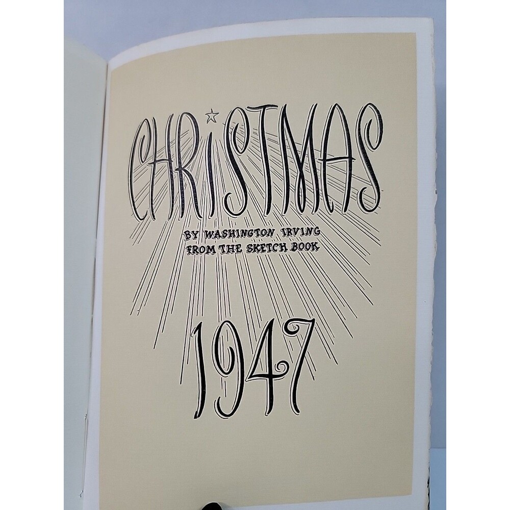 Christmas 1947 Washington Irving From The Sketch Book Hardcover No Dust Jacket